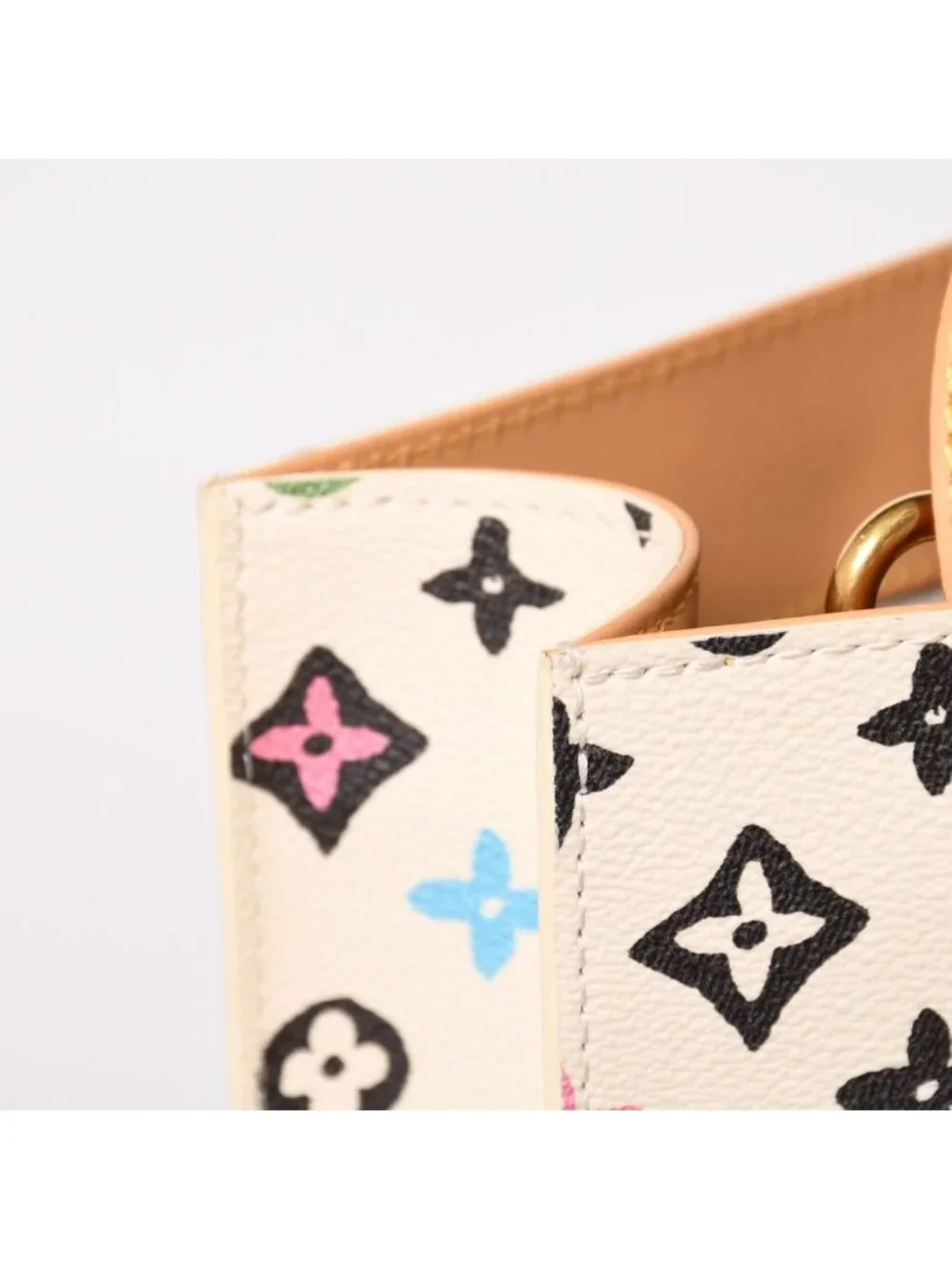 Louis Vuitton Monogram Craggy Sac Plat 2-Way Tote Bag Ivory Multicolor